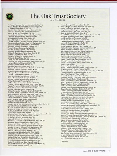 The Oak Trust Society, Autumn 2005